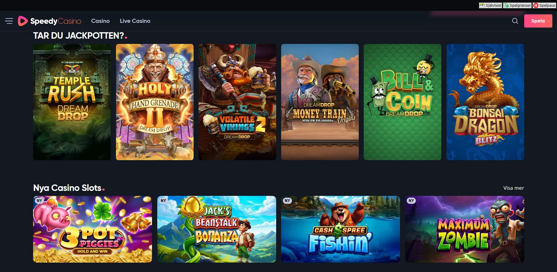 Nya casinospel