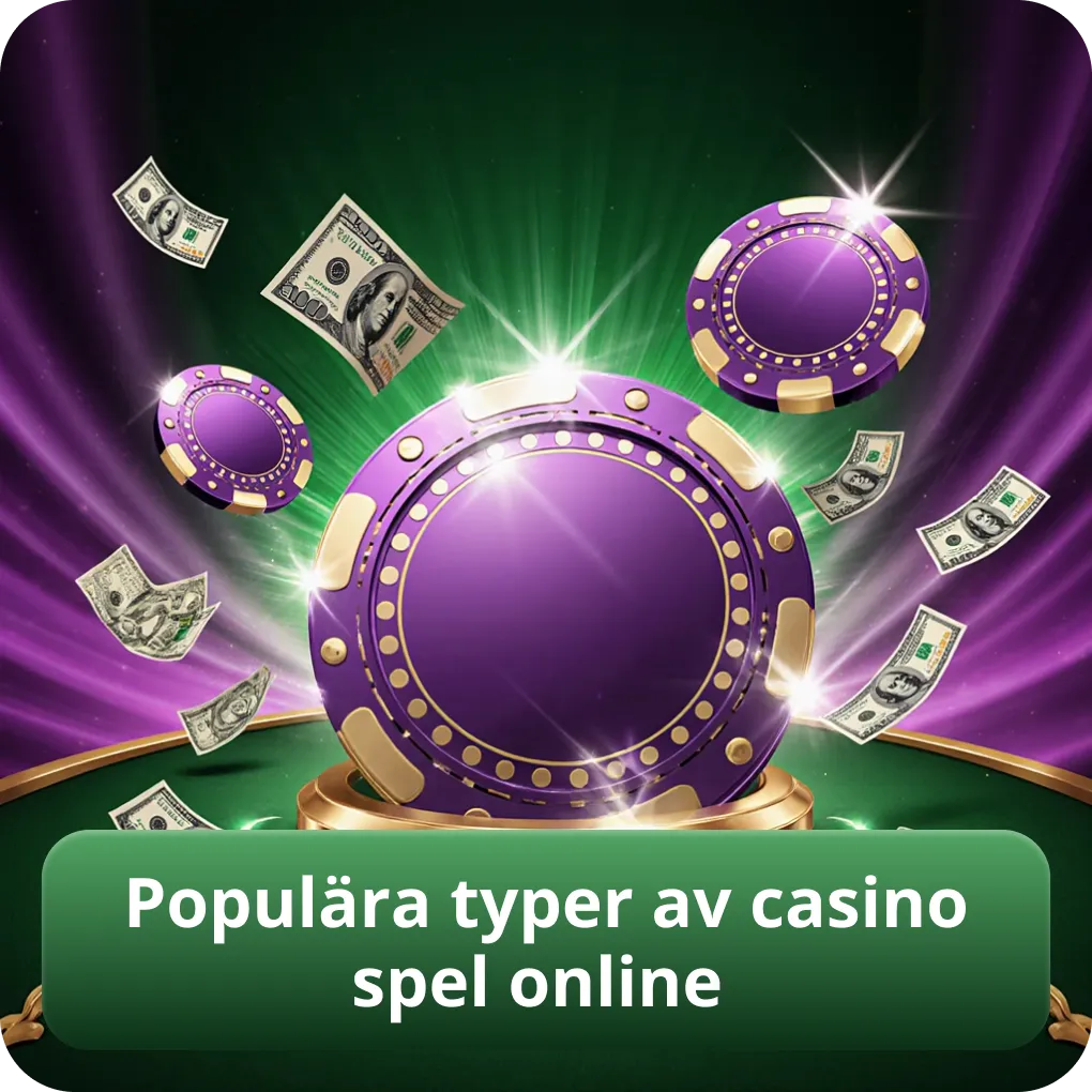 Populära typer av casino spel online