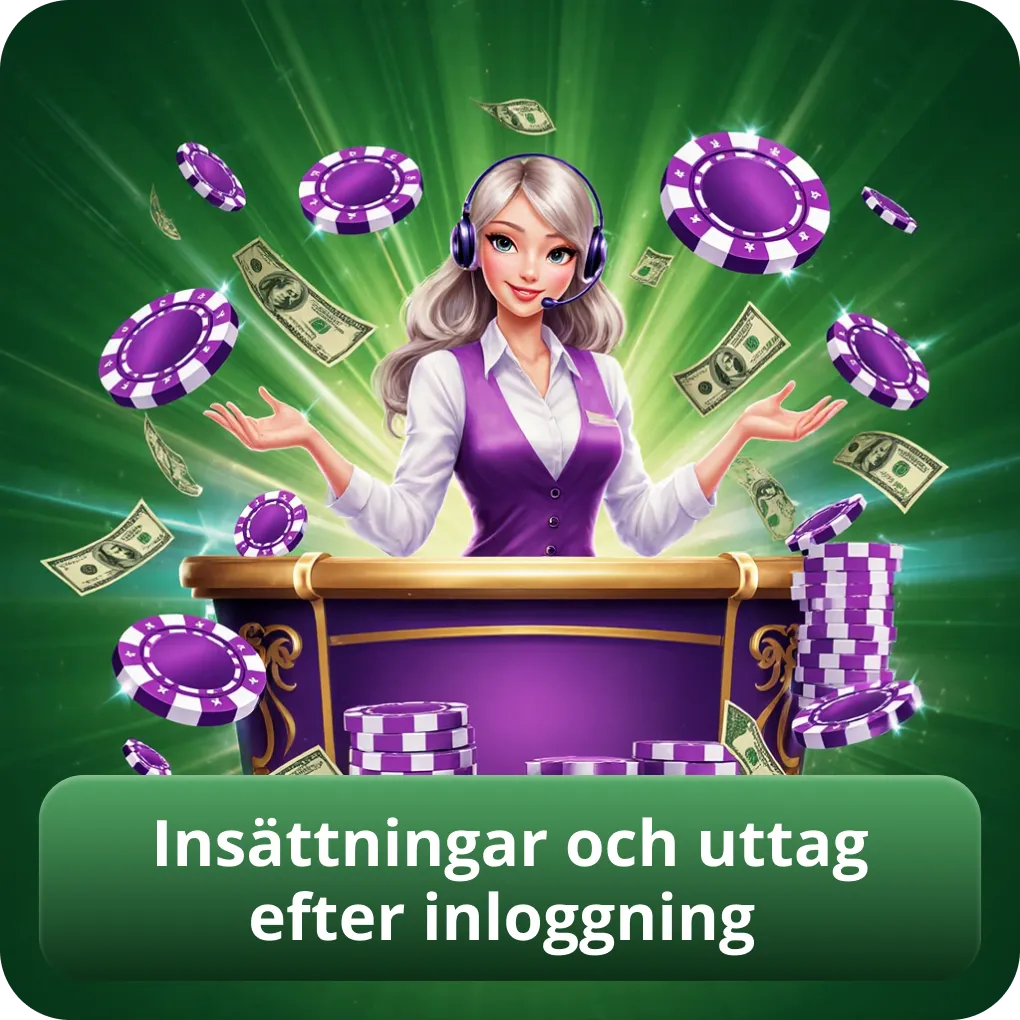 Insättningar och uttag efter inloggning