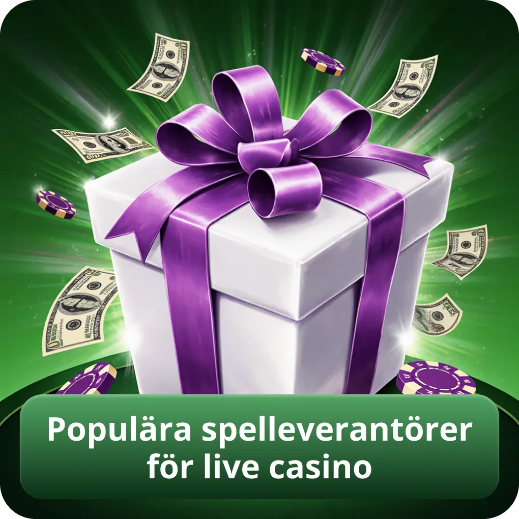 Populära spelleverantörer för live casino